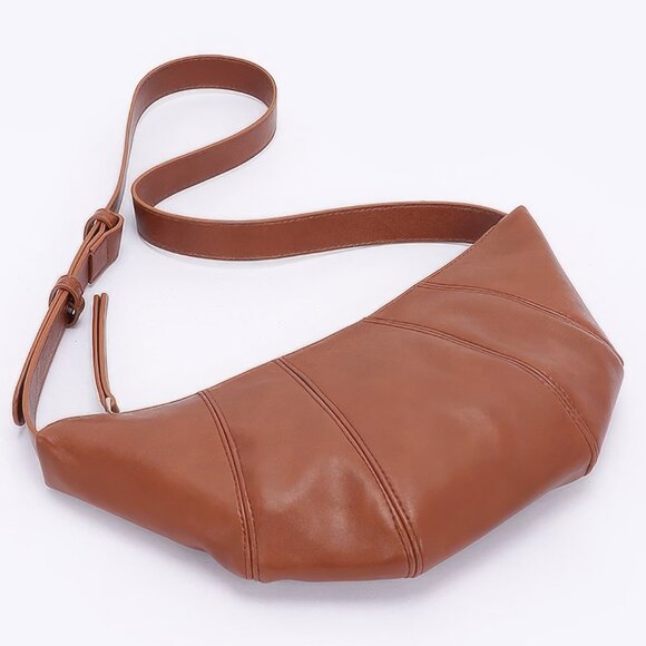 Faux Leather Croissant Bag - Picture 4 of 8